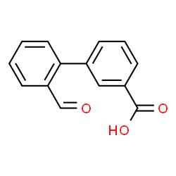 ChemSpider 2D Image | 2'-Formyl-3-biphenylcarboxylic acid | C14H10O3