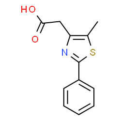 ChemSpider 2D Image | (5-Methyl-2-phenylthiazole-4-yl)acetic acid | C12H11NO2S
