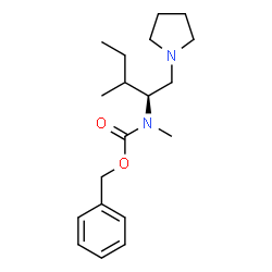 ChemSpider 2D Image | Benzyl methyl[(2S)-3-methyl-1-(1-pyrrolidinyl)-2-pentanyl]carbamate | C19H30N2O2