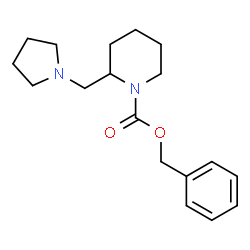 ChemSpider 2D Image | Benzyl 2-(1-pyrrolidinylmethyl)-1-piperidinecarboxylate | C18H26N2O2