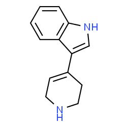 ChemSpider 2D Image | 3-(1,2,3,6-Tetrahydro-4-pyridinyl)-1H-indole | C13H14N2