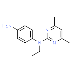 ChemSpider 2D Image | N-(4,6-Dimethyl-2-pyrimidinyl)-N-ethyl-1,4-benzenediamine | C14H18N4
