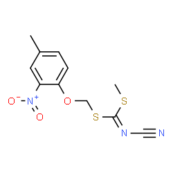 ChemSpider 2D Image | Methyl (4-methyl-2-nitrophenoxy)methyl cyanocarbonodithioimidate | C11H11N3O3S2