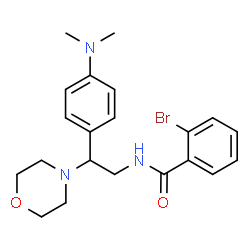 ChemSpider 2D Image | 2-Bromo-N-{2-[4-(dimethylamino)phenyl]-2-(4-morpholinyl)ethyl}benzamide | C21H26BrN3O2