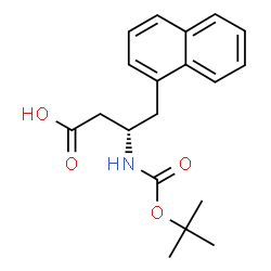 ChemSpider 2D Image | (3S)-3-({[(2-Methyl-2-propanyl)oxy]carbonyl}amino)-4-(1-naphthyl)butanoic acid | C19H23NO4