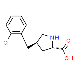 ChemSpider 2D Image | (4R)-4-(2-Chlorobenzyl)-L-proline | C12H14ClNO2