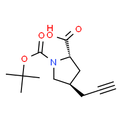 ChemSpider 2D Image | Boc-(R)-4-propargyl-L-proline | C13H19NO4
