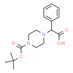 ChemSpider 2D Image | 2-(4-Boc-piperazino)-2-phenylacetic acid | C17H24N2O4