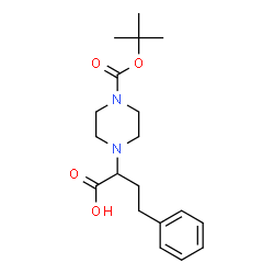 ChemSpider 2D Image | 2-(4-Boc-piperazinyl)-4-phenylbutanoic acid | C19H28N2O4