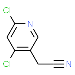 ChemSpider 2D Image | (4,6-Dichloro-3-pyridinyl)acetonitrile | C7H4Cl2N2