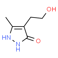 ChemSpider 2D Image | 4-(2-hydroxyethyl)-5-methyl-1H-pyrazol-3(2H)-one | C6H10N2O2