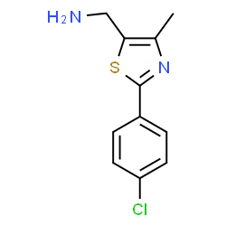 ChemSpider 2D Image | 2-(4-Chlorophenyl)-4-methyl-5-thiazolemethanamine | C11H11ClN2S