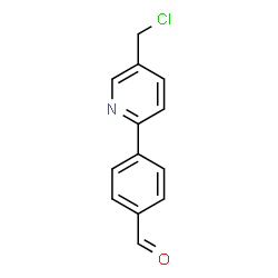 ChemSpider 2D Image | 4-[5-(Chloromethyl)-2-pyridinyl]benzaldehyde | C13H10ClNO