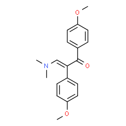 ChemSpider 2D Image | (2E)-3-(Dimethylamino)-1,2-bis(4-methoxyphenyl)-2-propen-1-one | C19H21NO3