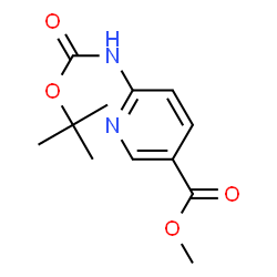 ChemSpider 2D Image | Methyl 6-[(tert-butoxycarbonyl)amino]nicotinate | C12H16N2O4