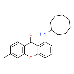 ChemSpider 2D Image | 1-(Cyclooctylamino)-6-methyl-9H-xanthen-9-one | C22H25NO2