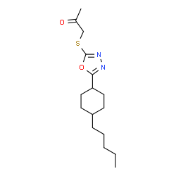 ChemSpider 2D Image | 1-{[5-(4-Pentylcyclohexyl)-1,3,4-oxadiazol-2-yl]sulfanyl}acetone | C16H26N2O2S