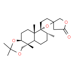 ChemSpider 2D Image | (4a''S,5'R,6a''S,8''R,10b''R)-3'',3'',6a'',8'',10b''-Pentamethyldodecahydrodispiro[furan-3,2'-furan-5',7''-naphtho[2,1-d][1,3]dioxin]-5(4H)-one | C23H36O5