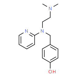 ChemSpider 2D Image | (2-(2-Dimethylaminoethyl)(p-hydroxybenzyl)amino)pyridine | C16H21N3O