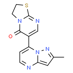 ChemSpider 2D Image | 6-(2-Methylpyrazolo[1,5-a]pyrimidin-7-yl)-2,3-dihydro-5H-[1,3]thiazolo[3,2-a]pyrimidin-5-one | C13H11N5OS