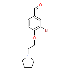 ChemSpider 2D Image | 3-Bromo-4-[2-(1-pyrrolidinyl)ethoxy]benzaldehyde | C13H16BrNO2