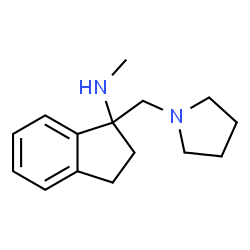 ChemSpider 2D Image | N-Methyl-1-(1-pyrrolidinylmethyl)-1-indanamine | C15H22N2