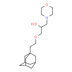 ChemSpider 2D Image | 1-[2-(Adamantan-1-yl)ethoxy]-3-(4-morpholinyl)-2-propanol | C19H33NO3