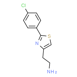 ChemSpider 2D Image | 2-(2-(4-chlorophenyl)thiazol-4-yl)ethanamine | C11H11ClN2S