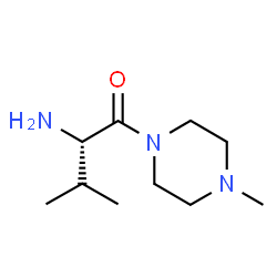 ChemSpider 2D Image | (2S)-2-Amino-3-methyl-1-(4-methyl-1-piperazinyl)-1-butanone | C10H21N3O