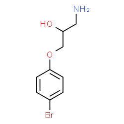 ChemSpider 2D Image | 1-Amino-3-(4-bromophenoxy)-2-propanol | C9H12BrNO2