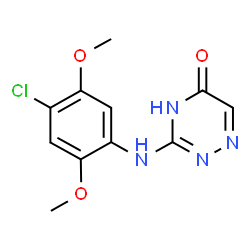 ChemSpider 2D Image | 3-[(4-Chloro-2,5-dimethoxyphenyl)amino]-1,2,4-triazin-5(2H)-one | C11H11ClN4O3