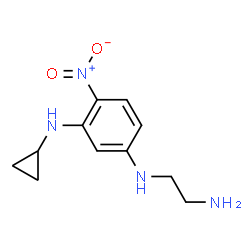 ChemSpider 2D Image | N~1~-(2-Aminoethyl)-N~3~-cyclopropyl-4-nitro-1,3-benzenediamine | C11H16N4O2