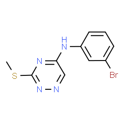ChemSpider 2D Image | N-(3-Bromophenyl)-3-(methylsulfanyl)-1,2,4-triazin-5-amine | C10H9BrN4S