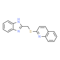 ChemSpider 2D Image | 2-[(1H-Benzimidazol-2-ylmethyl)sulfanyl]quinoline | C17H13N3S