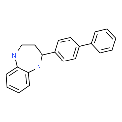 ChemSpider 2D Image | 2-(4-Biphenylyl)-2,3,4,5-tetrahydro-1H-1,5-benzodiazepin | C21H20N2