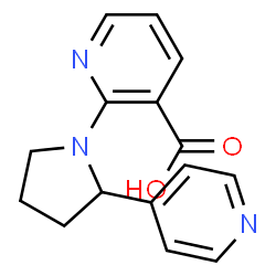 ChemSpider 2D Image | 2-[2-(4-Pyridinyl)-1-pyrrolidinyl]nicotinic acid | C15H15N3O2