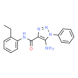 ChemSpider 2D Image | 5-Amino-N-(2-ethylphenyl)-1-phenyl-1H-1,2,3-triazole-4-carboxamide | C17H17N5O