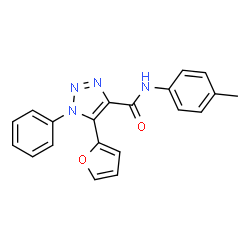 ChemSpider 2D Image | 5-(2-Furyl)-N-(4-methylphenyl)-1-phenyl-1H-1,2,3-triazole-4-carboxamide | C20H16N4O2