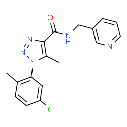 ChemSpider 2D Image | 1-(5-Chloro-2-methylphenyl)-5-methyl-N-(3-pyridinylmethyl)-1H-1,2,3-triazole-4-carboxamide | C17H16ClN5O