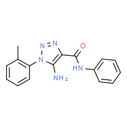 ChemSpider 2D Image | 5-Amino-1-(2-methylphenyl)-N-phenyl-1H-1,2,3-triazole-4-carboxamide | C16H15N5O