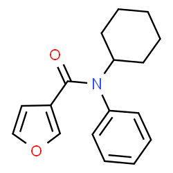 ChemSpider 2D Image | N-Cyclohexyl-N-phenyl-3-furamide | C17H19NO2
