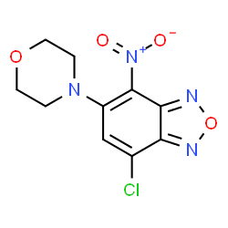 ChemSpider 2D Image | 7-Chloro-5-(4-morpholinyl)-4-nitro-2,1,3-benzoxadiazole | C10H9ClN4O4