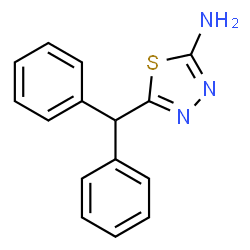 ChemSpider 2D Image | 5-(Diphenylmethyl)-1,3,4-thiadiazol-2-amine | C15H13N3S
