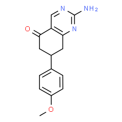 ChemSpider 2D Image | 2-Amino-7-(4-methoxyphenyl)-7,8-dihydro-5(6H)-quinazolinone | C15H15N3O2