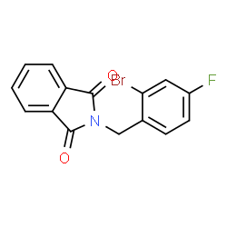 ChemSpider 2D Image | 2-(2-Bromo-4-fluorobenzyl)-1H-isoindole-1,3(2H)-dione | C15H9BrFNO2