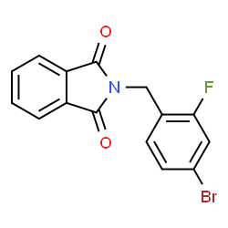 ChemSpider 2D Image | 2-(4-Bromo-2-fluorobenzyl)-1H-isoindole-1,3(2H)-dione | C15H9BrFNO2