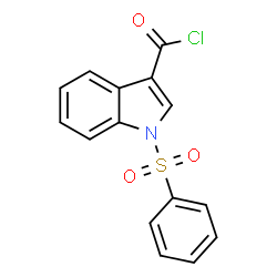 ChemSpider 2D Image | 1-(Phenylsulfonyl)-1H-indole-3-carbonyl chloride | C15H10ClNO3S