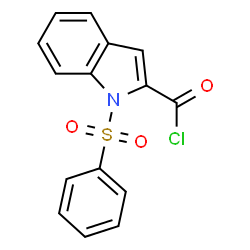ChemSpider 2D Image | 1-(Phenylsulfonyl)-1H-indole-2-carbonyl chloride | C15H10ClNO3S