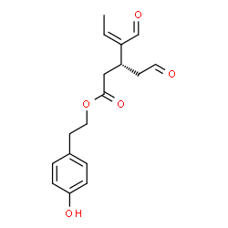 ChemSpider 2D Image | 2-(4-Hydroxyphenyl)ethyl (3R,4Z)-4-formyl-3-(2-oxoethyl)-4-hexenoate | C17H20O5