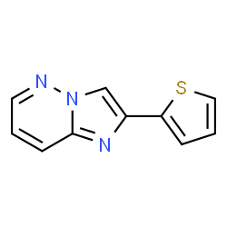 ChemSpider 2D Image | 2-(2-Thienyl)imidazo[1,2-b]pyridazine | C10H7N3S